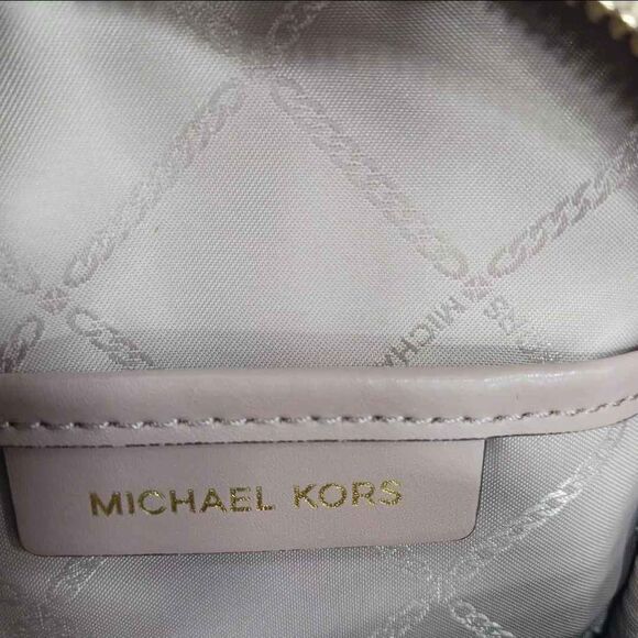 Michael Kors MK Designer Rhea Pink Leather Mini Backpack Shoulder Bag Purse main image 4